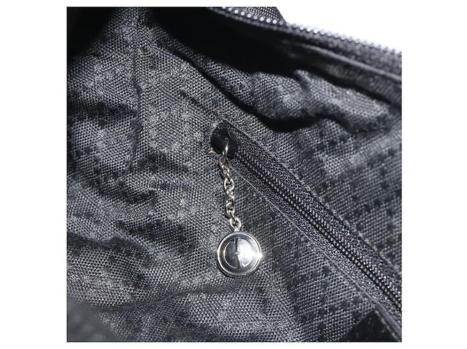 GUCCI Bamboo Hand Bag Nylon Black Silver - vista 19