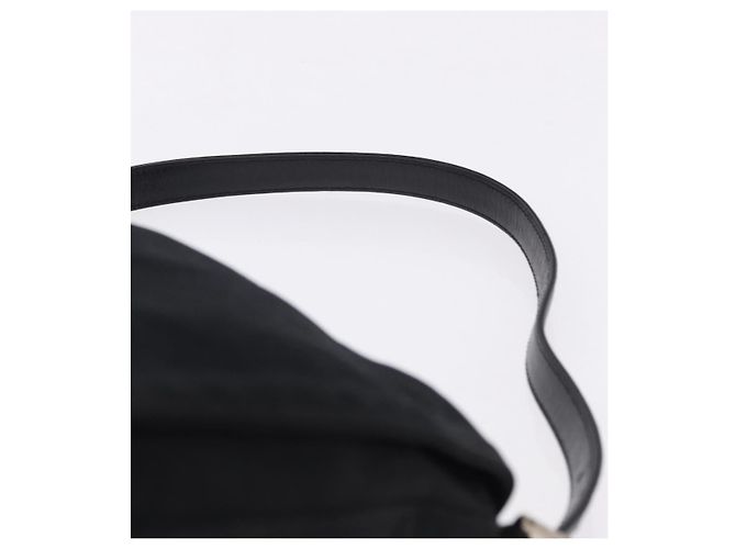 FENDI Mamma Baguette Shoulder Bag Cotton jersey Black Silver - vista 8