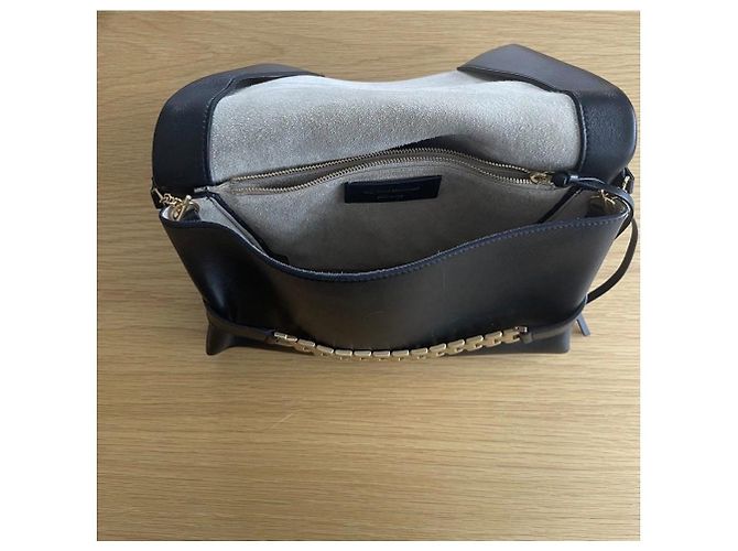 Victoria Beckham Schultertasche aus schwarzem Leder - Ansicht 2