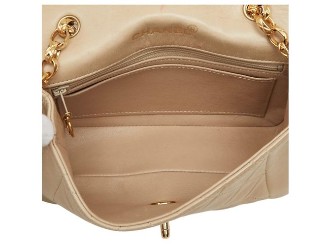Borsa a tracolla Chanel Diana Coco Mark Chain Beige - vista 8
