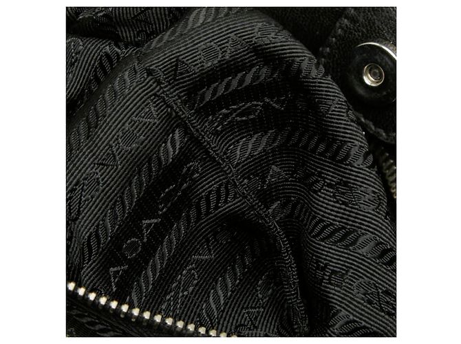Borsa a raggruppo Prada con placca logo Triangle Nero - vista 11
