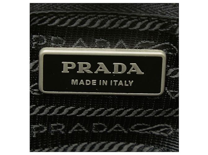 Borsa a raggruppo Prada con placca logo Triangle Nero - vista 12