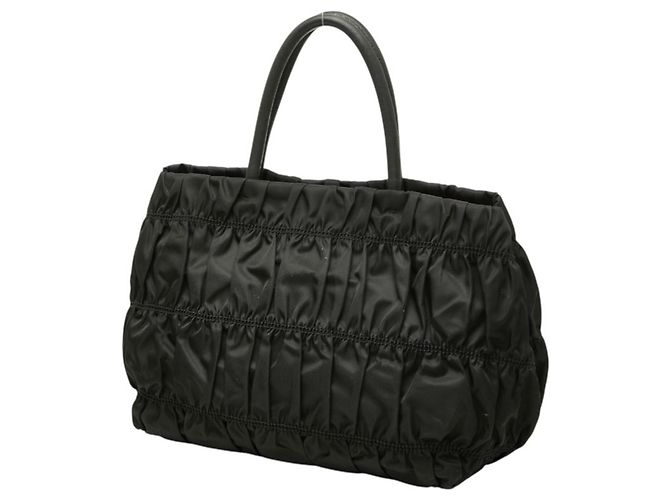 Borsa a raggruppo Prada con placca logo Triangle Nero - vista 2
