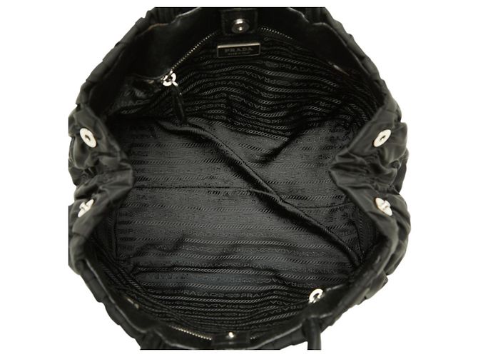 Borsa a raggruppo Prada con placca logo Triangle Nero - vista 8