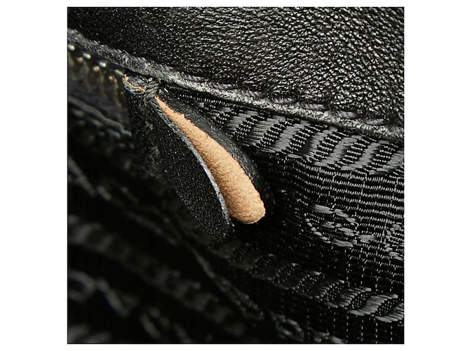 Borsa a raggruppo Prada con placca logo Triangle Nero - vista 9