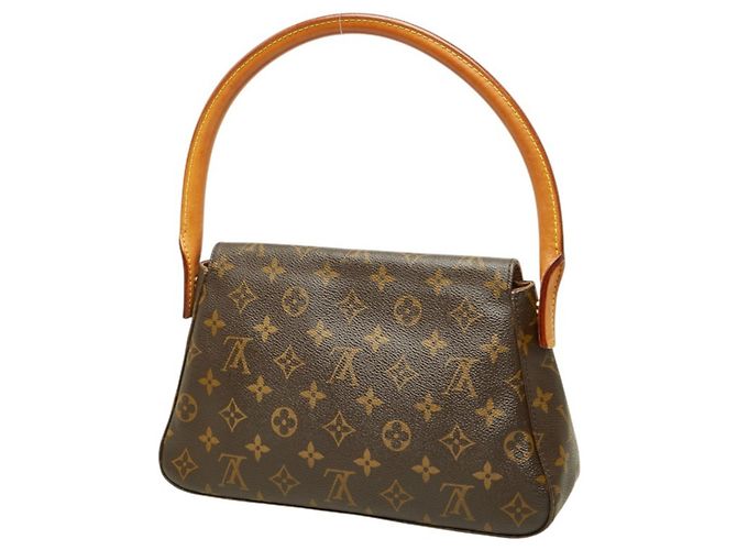 Borsa a tracolla Mini Looping Monogram Louis Vuitton Marrone - vista 2