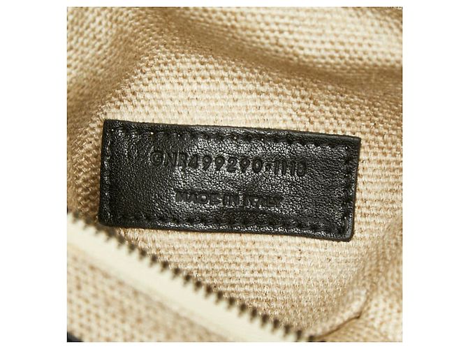 Borsa Tote Saint Laurent Rive Gauche Bianco Beige - vista 11