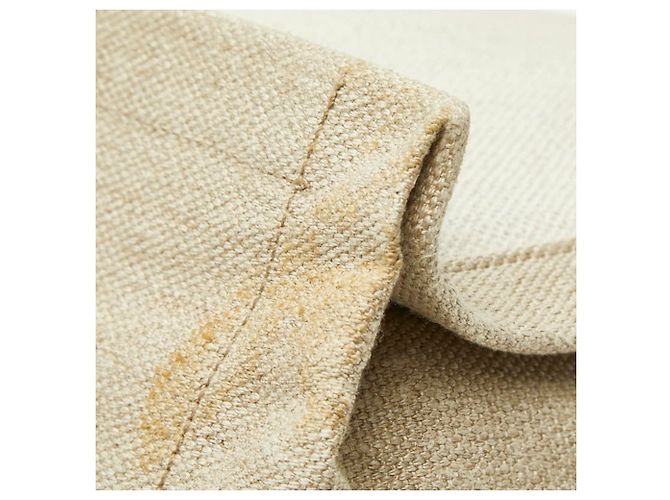 Borsa Tote Saint Laurent Rive Gauche Bianco Beige - vista 6