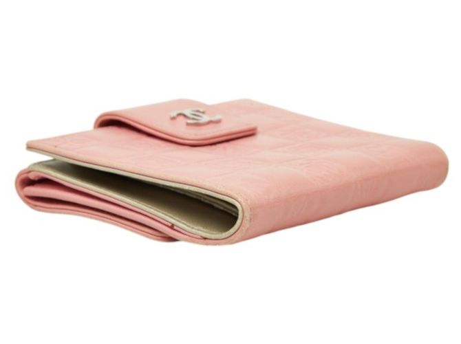 Chanel Icon Line Coco Mark Double Snap Bi-fold Wallet Silvery Pink - view 5