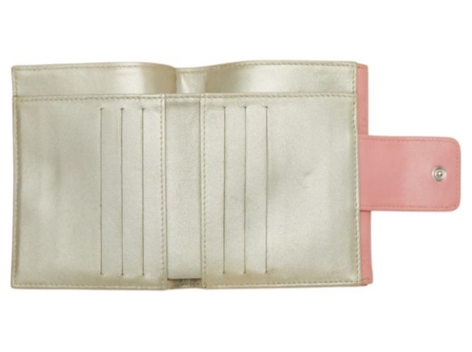 Chanel Icon Line Coco Mark Double Snap Bi-fold Wallet Silvery Pink - view 6