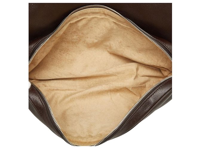 Borsa a tracolla Gucci in pelle marrone scuro - vista 11