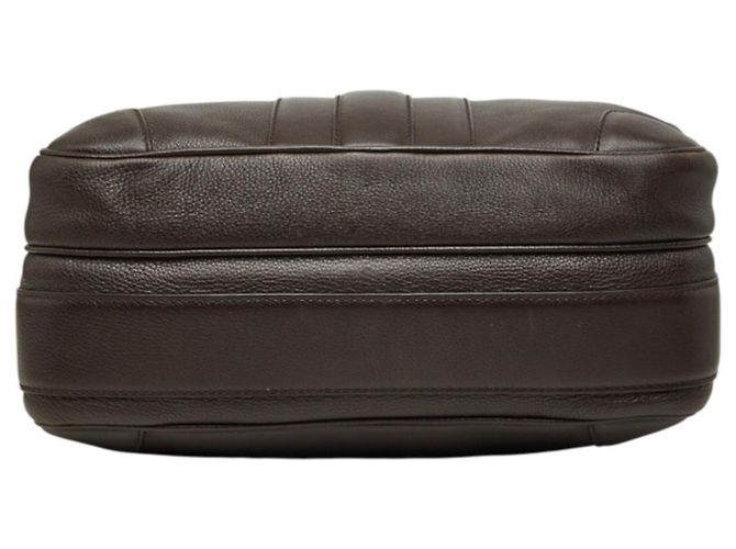 Borsa a tracolla Gucci in pelle marrone scuro - vista 3