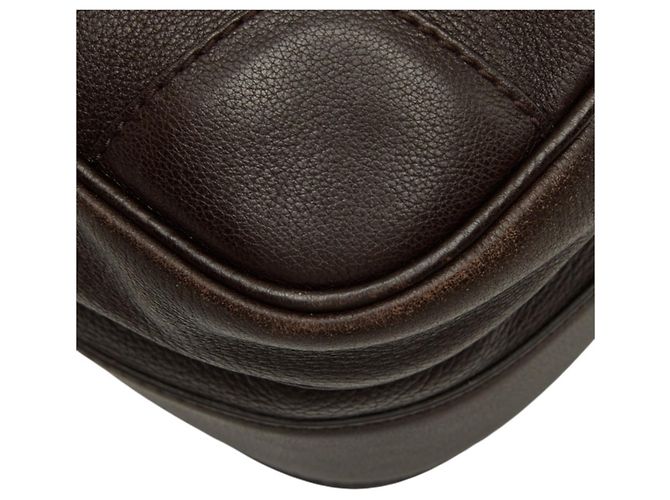 Borsa a tracolla Gucci in pelle marrone scuro - vista 4