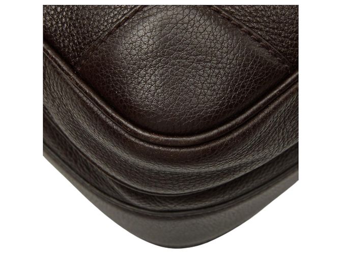 Borsa a tracolla Gucci in pelle marrone scuro - vista 5