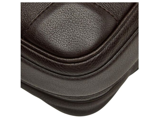 Borsa a tracolla Gucci in pelle marrone scuro - vista 6