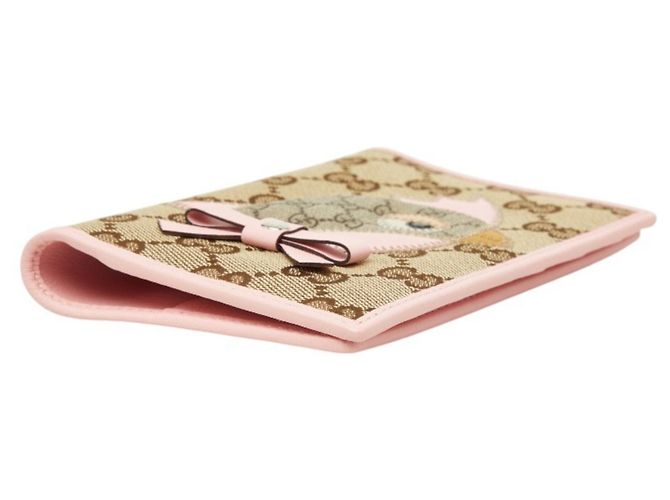 Gucci Papagallo GG Canvas Passport Case Pink Beige - view 4