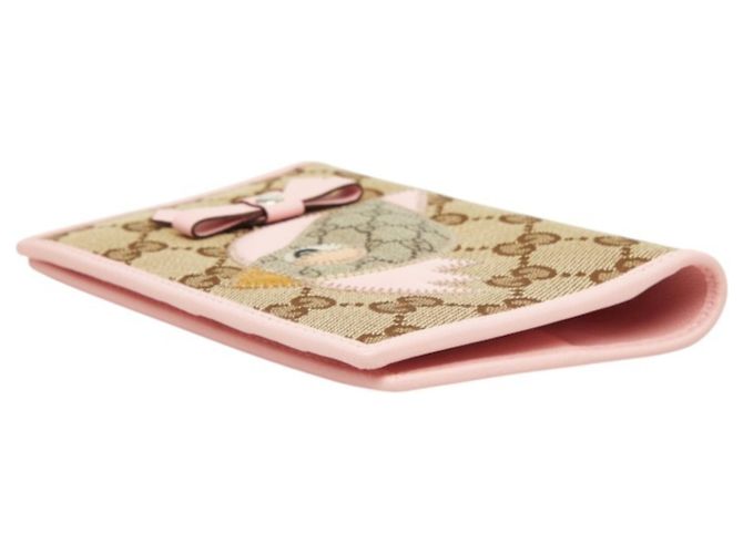 Gucci Papagallo GG Canvas Passport Case Pink Beige - view 5