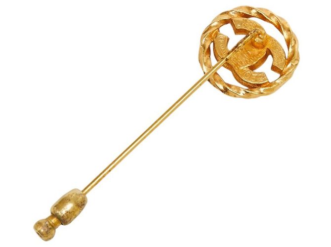 Spilla Chanel Coco Mark placcata oro con strass D'oro - vista 2