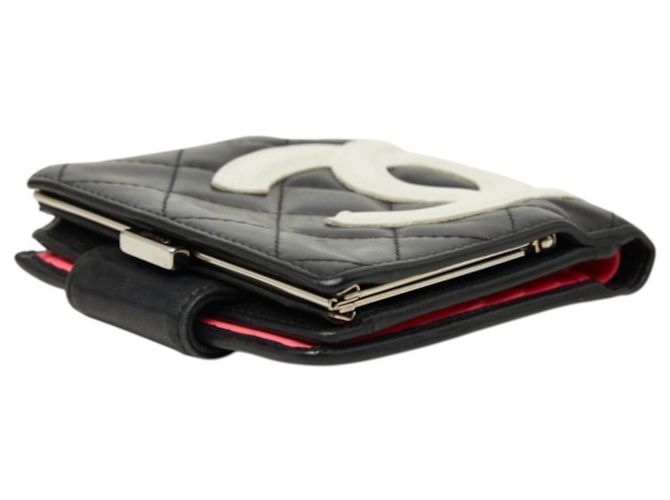 Cartera Chanel Cambon Line Coco Mark Clasp Negro Rosa - vista 5