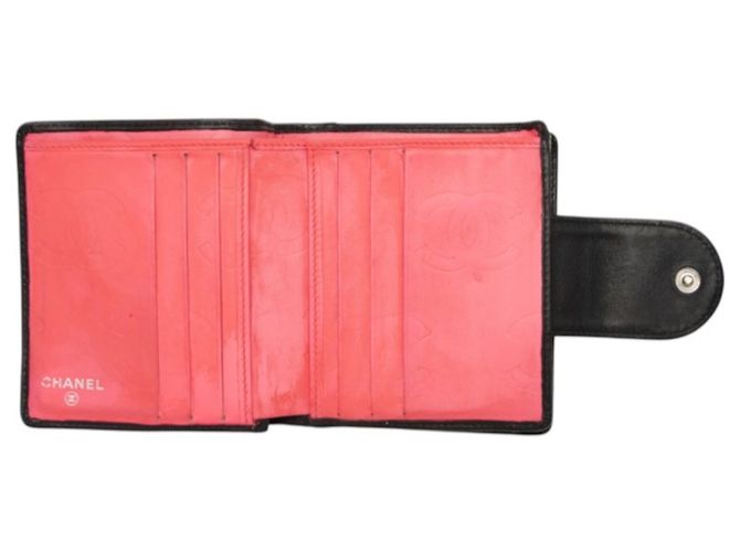 Cartera Chanel Cambon Line Coco Mark Clasp Negro Rosa - vista 8
