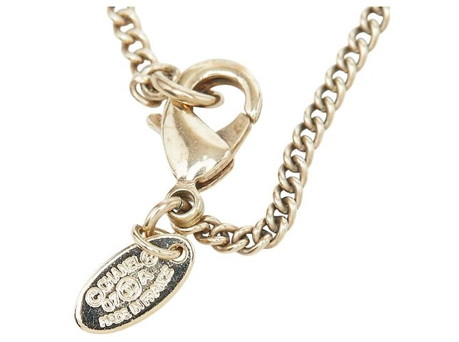 Collana con ciondolo a catena Chanel Coco Mark Nero D'oro - vista 6