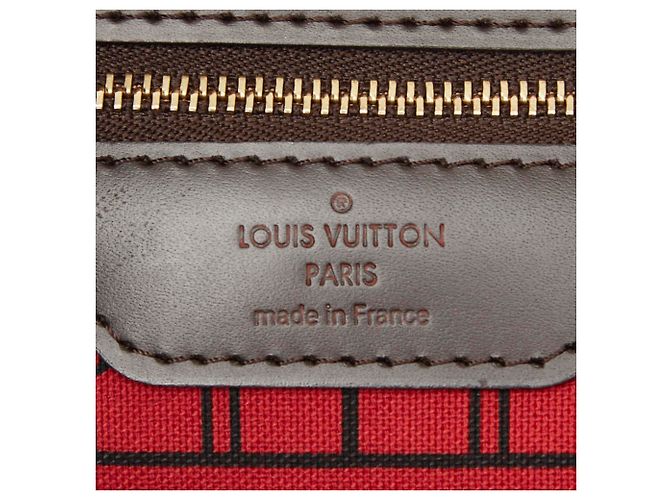 Borsa Louis Vuitton Damier Neverfull PM Marrone - vista 11