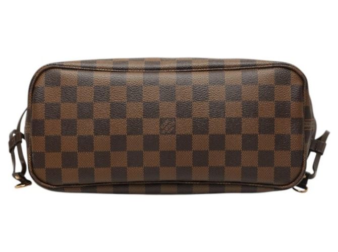 Borsa Louis Vuitton Damier Neverfull PM Marrone - vista 3