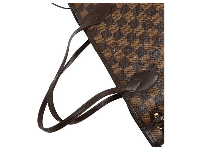 Borsa Louis Vuitton Damier Neverfull PM Marrone - vista 8