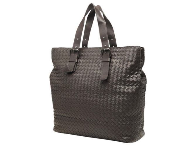 Borsa Tote Bottega Veneta Intrecciato Marrone scuro - vista 2