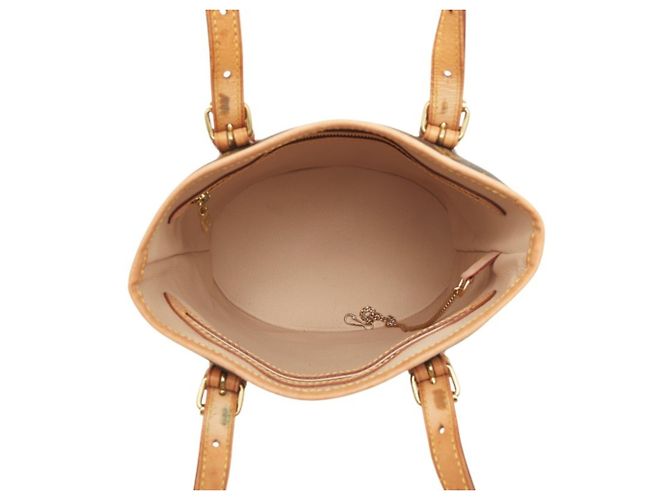 Borsa Tote Louis Vuitton Monogram Petite Bucket PM Marrone - vista 15