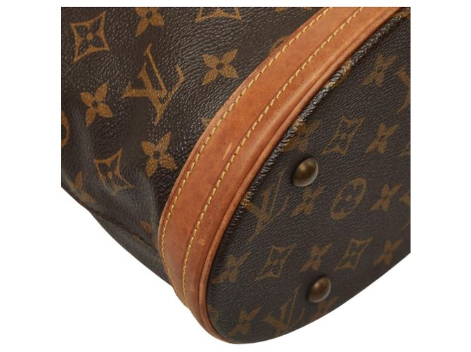 Borsa Tote Louis Vuitton Monogram Petite Bucket PM Marrone - vista 4
