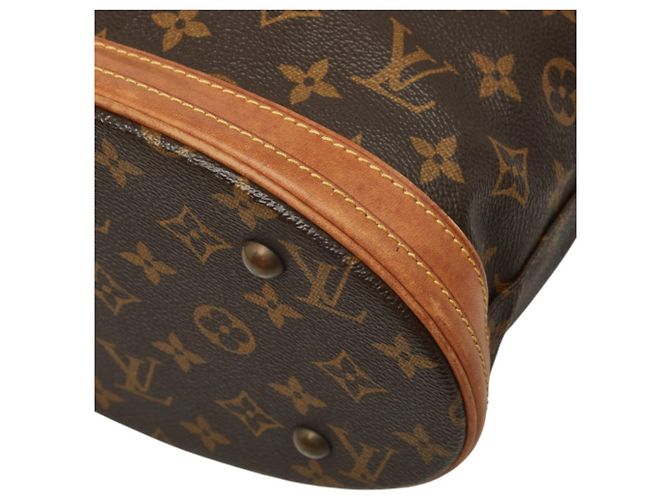 Borsa Tote Louis Vuitton Monogram Petite Bucket PM Marrone - vista 5