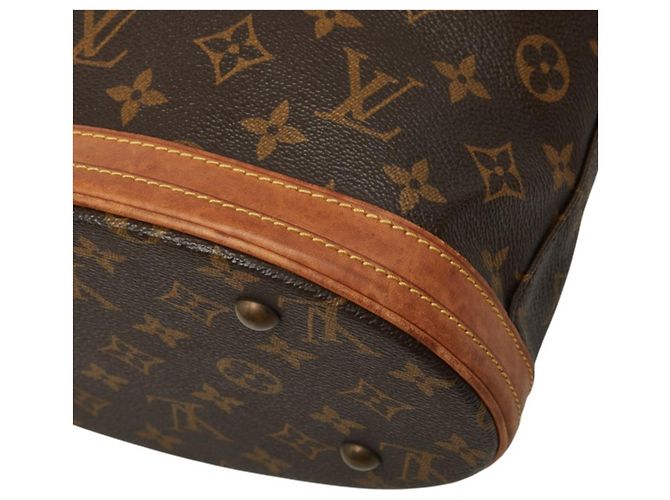 Borsa Tote Louis Vuitton Monogram Petite Bucket PM Marrone - vista 7