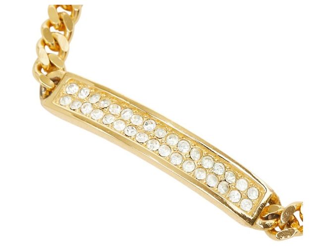 Bracelet à breloques plaqué or Christian Dior Doré - vue 3