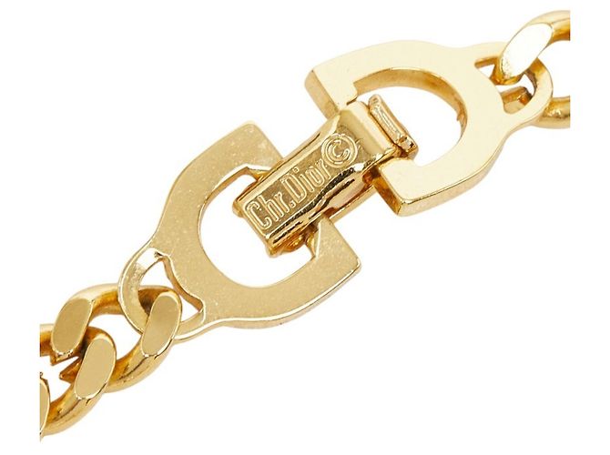 Bracelet à breloques plaqué or Christian Dior Doré - vue 5