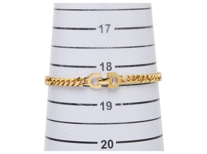 Bracelet à breloques plaqué or Christian Dior Doré - vue 7
