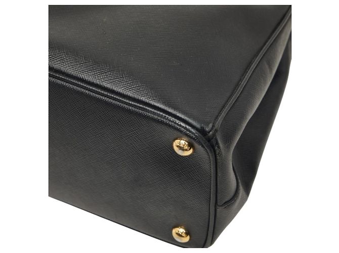 Saffiano Borsa Prada Triangle Logo Plate BN1801 Nero - vista 6