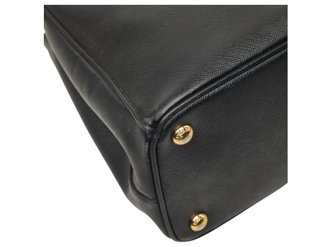 Saffiano Borsa Prada Triangle Logo Plate BN1801 Nero - vista 7