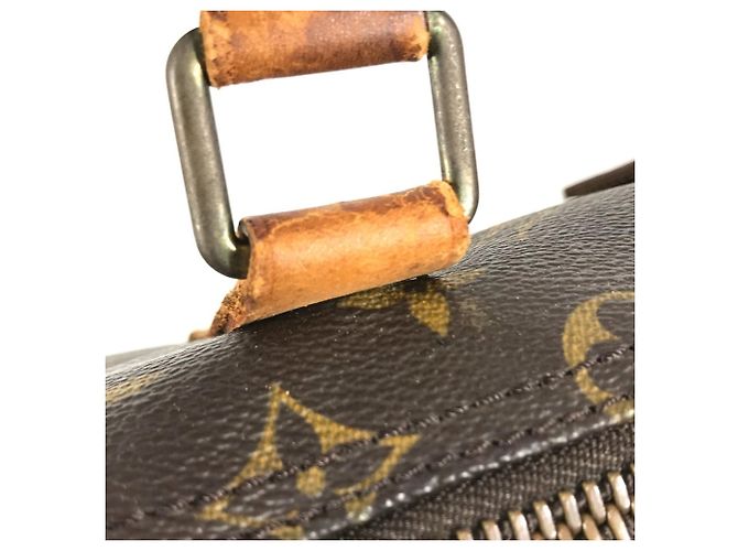 Borsa Louis Vuitton Monogram Keepall 55 Marrone - vista 10