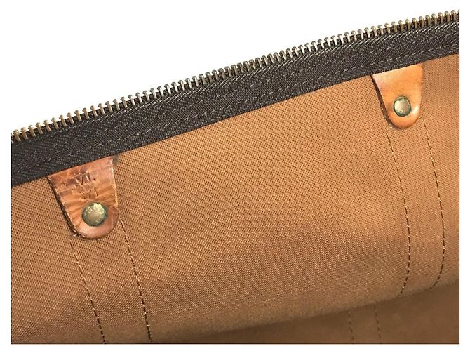 Borsa Louis Vuitton Monogram Keepall 55 Marrone - vista 15