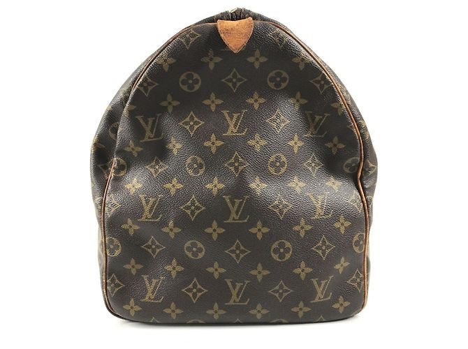 Borsa Louis Vuitton Monogram Keepall 55 Marrone - vista 3