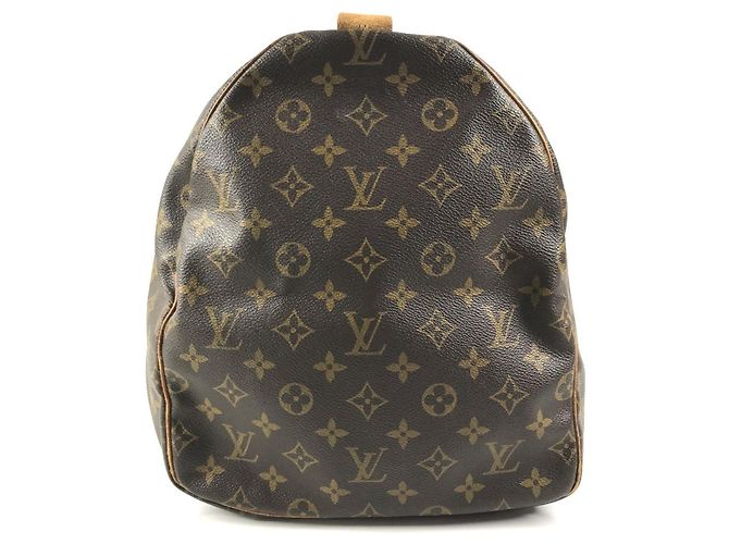 Borsa Louis Vuitton Monogram Keepall 55 Marrone - vista 4
