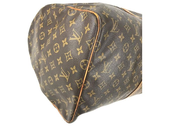 Borsa Louis Vuitton Monogram Keepall 55 Marrone - vista 7