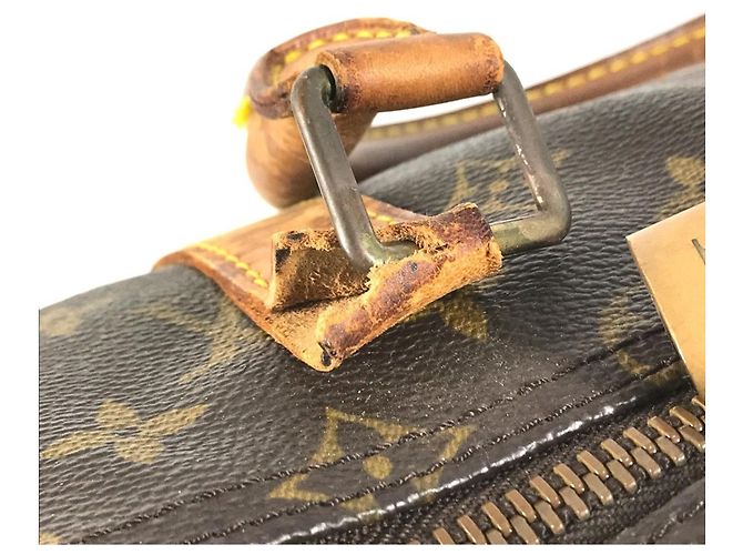 Borsa Louis Vuitton Monogram Keepall 55 Marrone - vista 9