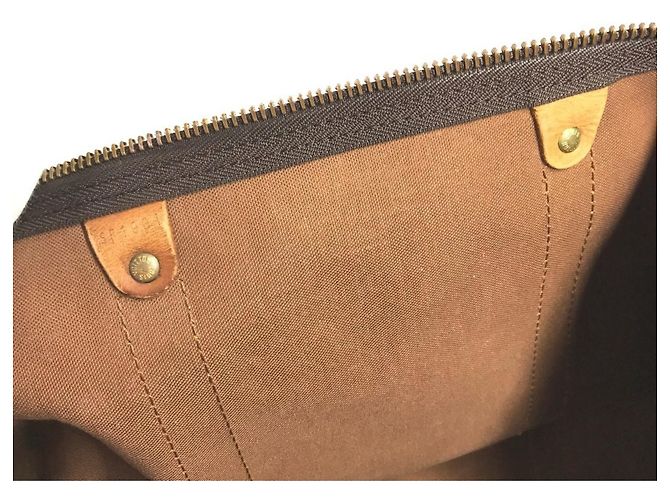 Borsa Louis Vuitton Monogram Keepall Bandoulière 55 Marrone - vista 12