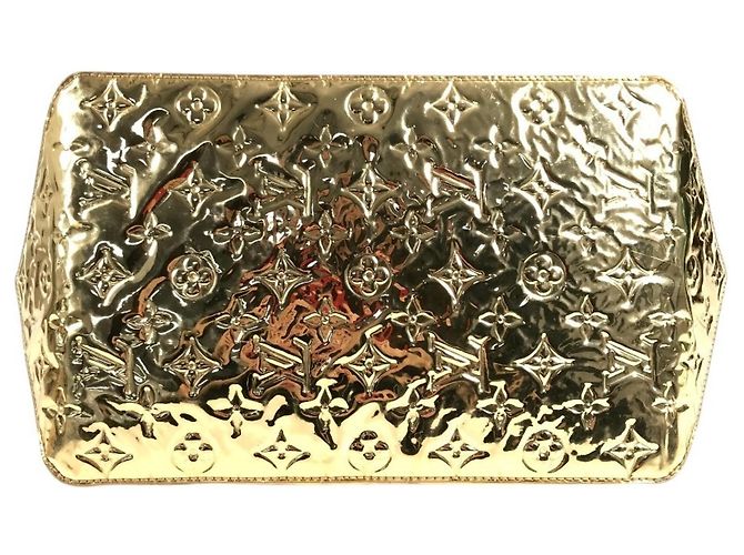 Borsa Louis Vuitton Monogram Miroir Bellevue GM D'oro - vista 5