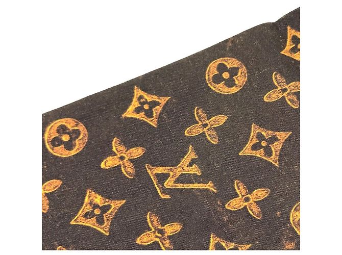 Lenço de seda Louis Vuitton Catgram Marrom - vista 11