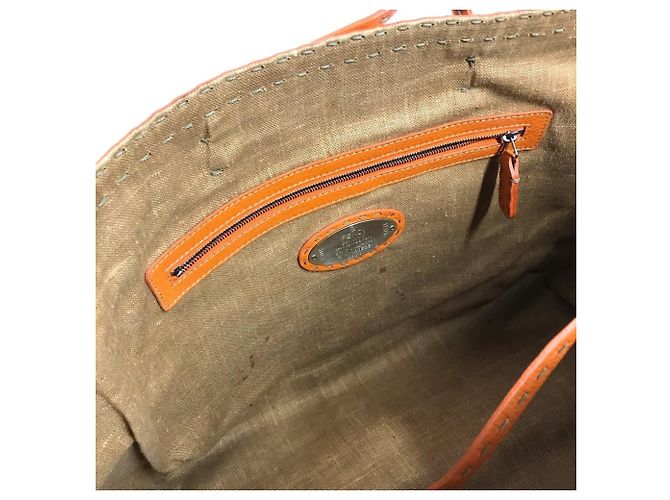 FENDI Selleria Strandtasche Beige Orange - Ansicht 15