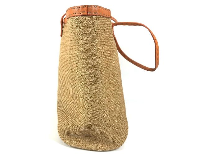 FENDI Selleria Strandtasche Beige Orange - Ansicht 3