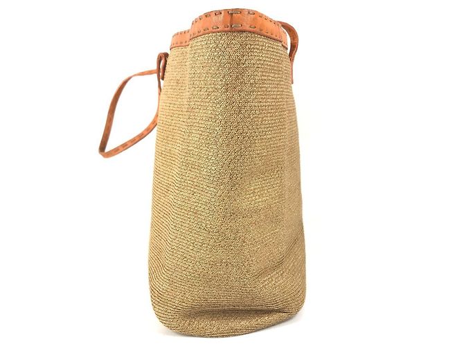 FENDI Selleria Strandtasche Beige Orange - Ansicht 4